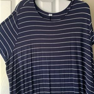 Old Navy blue and white striped dress; 3X